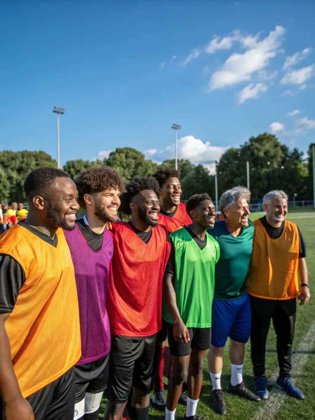 Image of participants enjoying a recreational football activity organized by Le FOOTBALL-CLUB DE JARS, emphasizing fun and inclusivity.